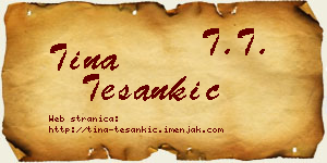 Tina Tešankić vizit kartica